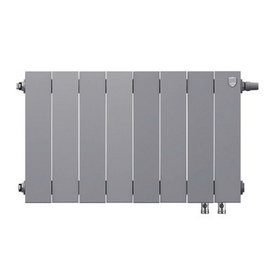 Биметаллический радиатор Royal Thermo PianoForte Silver Satin 300 14 секций VD нижнее подключение