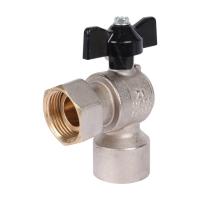 Кран шаровый угловой STOUT 3/4"-3/4" ВР-НГ с накидной гайкой бабочка