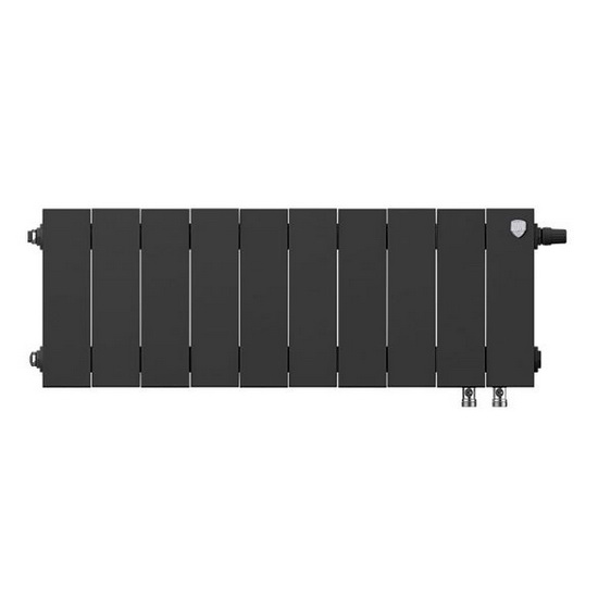 Биметаллический радиатор Royal Thermo PianoForte Noir Sable 200 18 секций VD нижнее подключение