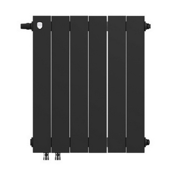 Биметаллический радиатор Royal Thermo PianoForte Noir Sable 500 8 секций VD нижнее левое подключение