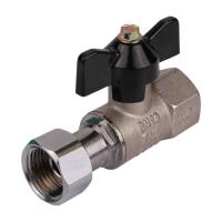 Кран шаровый прямой STOUT 1/2"-1/2" ВР-НГ с накидной гайкой бабочка