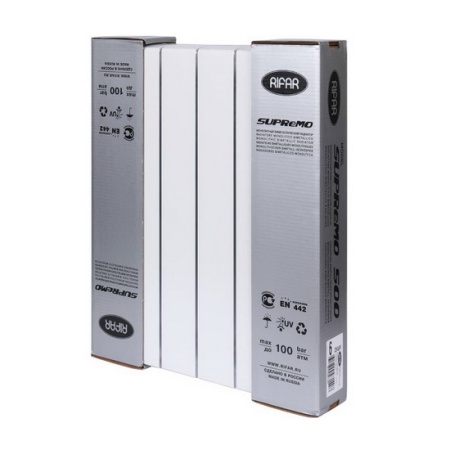 Биметаллический радиатор RIFAR SUPReMO Ventil 500 13 секций нижнее левое подключение