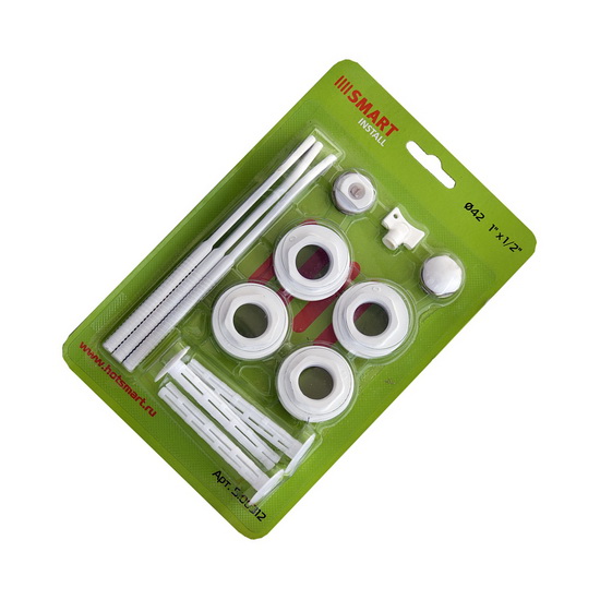 Монтажный комплект Smart Install 1"-1/2" с тремя кронштейнами к секционным радиаторам