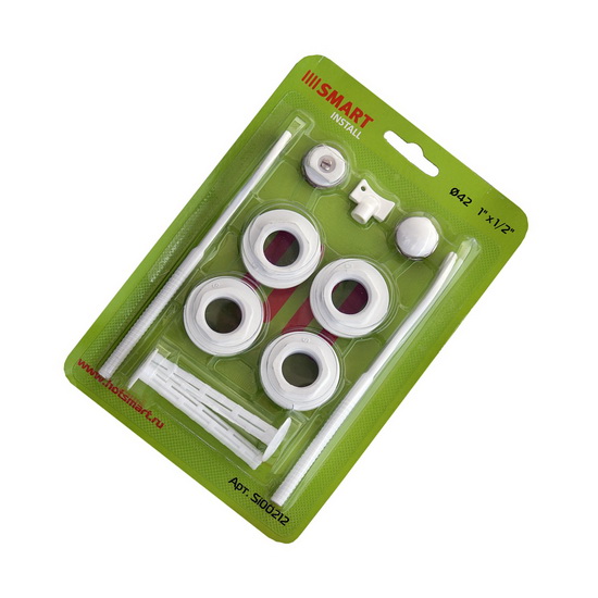 Монтажный комплект Smart Install 1"-1/2" с двумя кронштейнами к секционным радиаторам