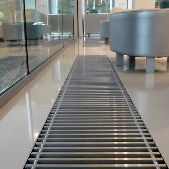 Внутрипольный конвектор KVZ Vent 300-140-1200 2V с принудительной конвекцией без решетки