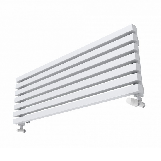 Трубчатый радиатор КЗТО QUADRUM 40 H 500-31 нижнее по краям подключение Белый муар