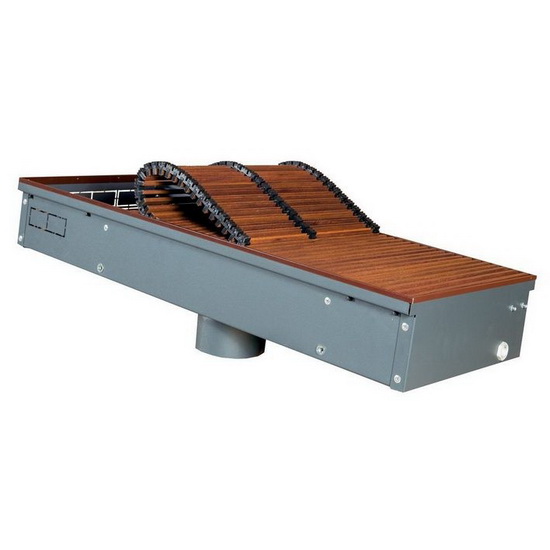 Внутрипольный конвектор Techno Air KVVZ 250-85-1700 с подачей приточного воздуха без решетки